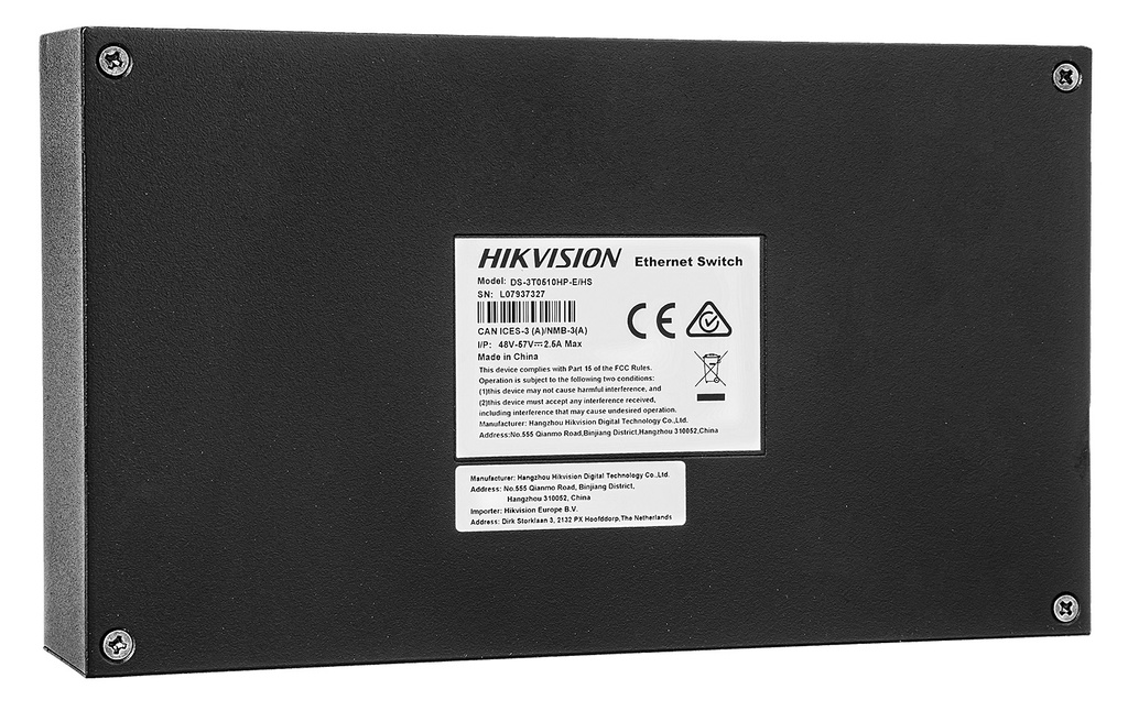 DS-3T0510HP-E/HS - switch industrial, gigabit PoE 8 puertos + 2 SFPs